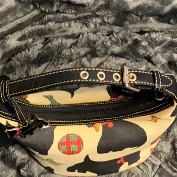 Vintage Dooney & Bourke Scottie Dog Print Shoulder Bag  11”W x 6.25”H x 7”D ~EUC - Picture 8 of 16